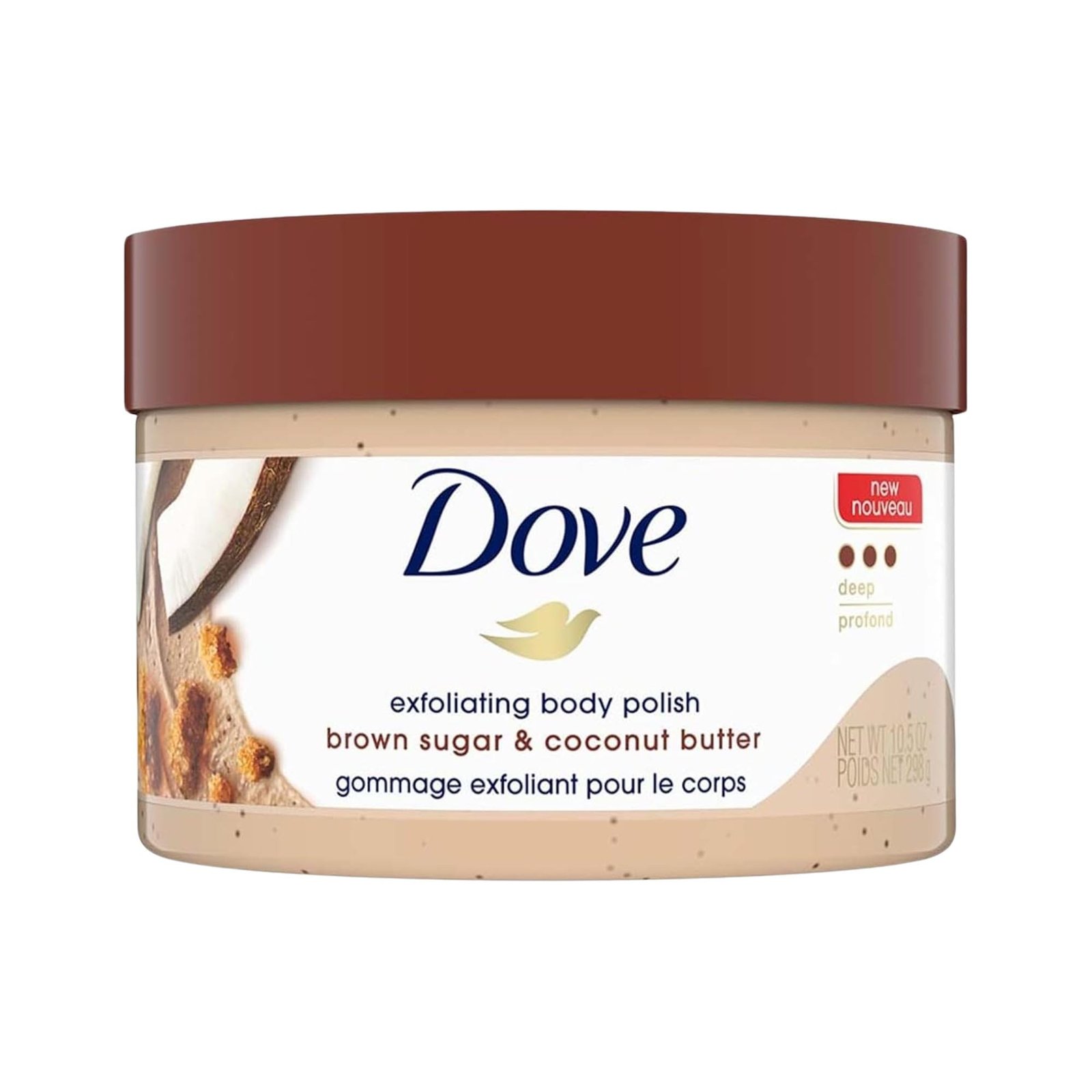 DOVE Exfoliating Body Polish Brown Sugar & Coconut Butter – 298gm DOVE Exfoliating Body Polish Brown Sugar & Coconut Butter 298gm - Image 1