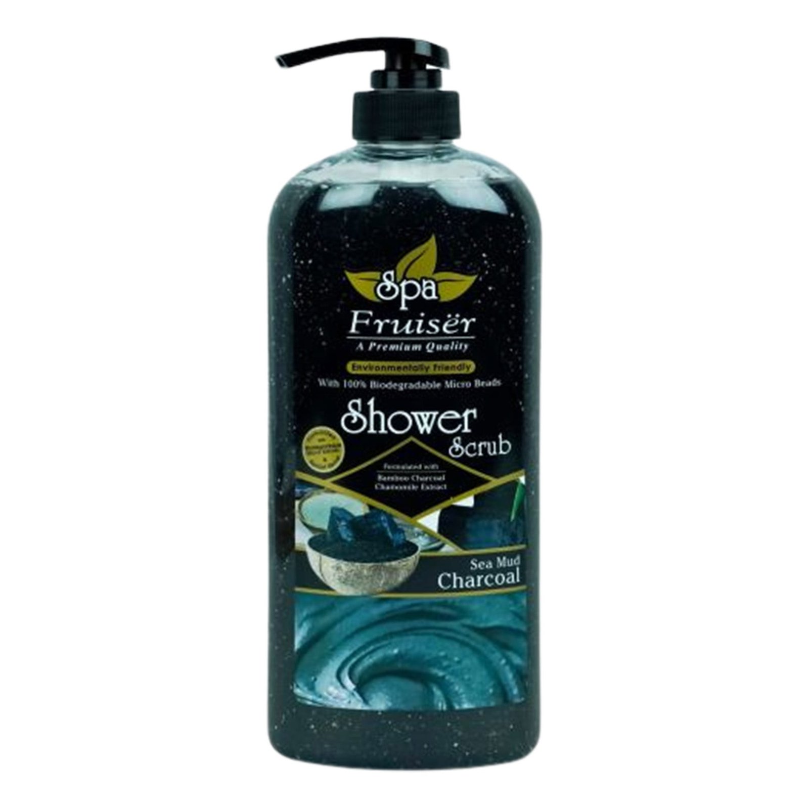 Fruiser Charcoal Sea Mud Shower Scrub - 730ml Fruiser Charcoal Sea Mud Shower Scrub 730ml - Image 1