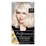 L'Oreal Preference 10.21 Stockholm Very Very Light Pearl Blonde Permanent Hair Dye
