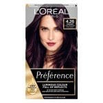 Loreal Preference Hair Color 4.26 Pure Burgundy Cool Violet