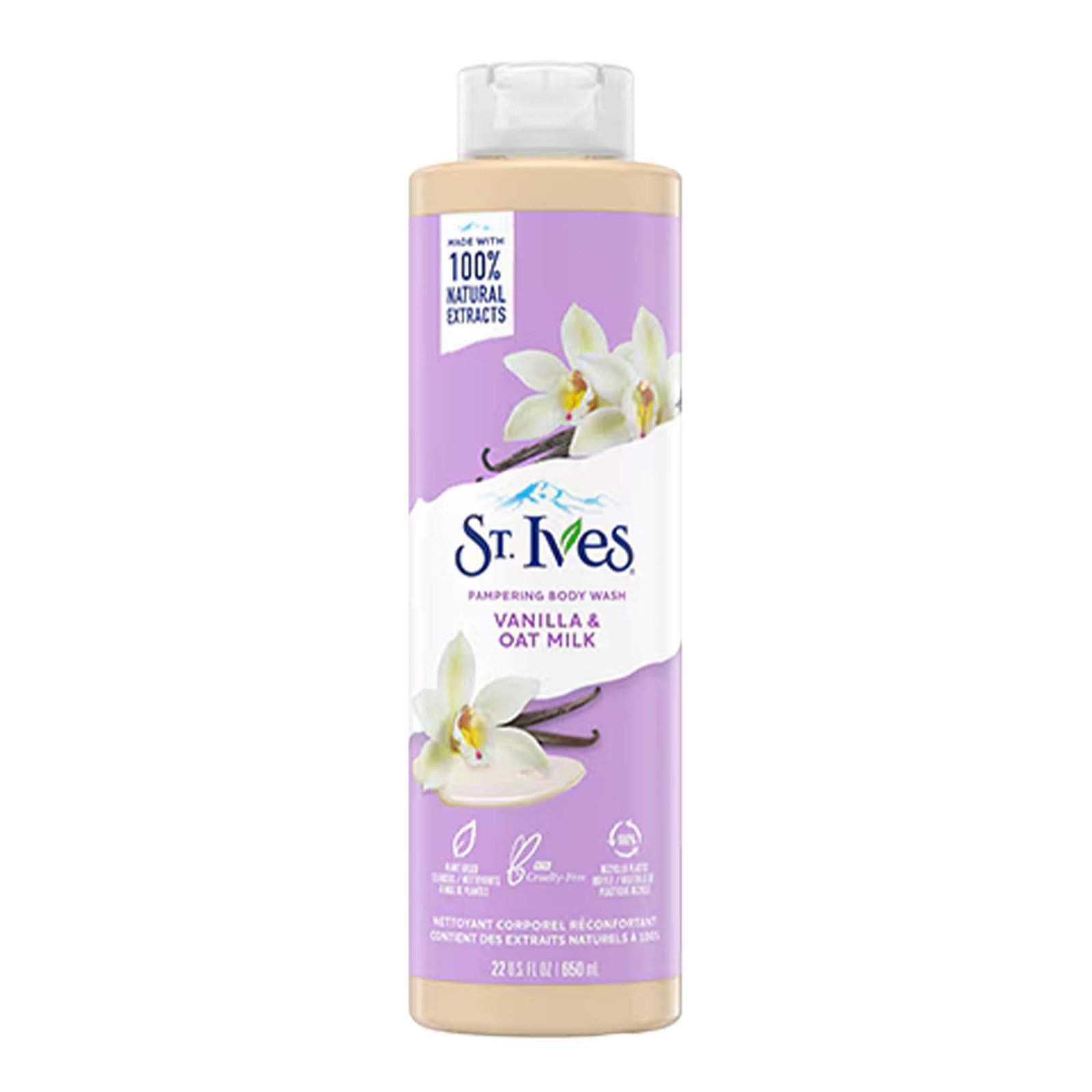 St. Ives Vanilla & Oat Milk Pampering Body Wash – 650ml St. Ives Vanilla & Oat Milk Pampering Body Wash 650ml - Image 1