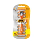 BIC 3 Hybrid Men's Razor Kit  1 Handle & 6 Blades