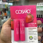 COSMO Strawberry Sorbet Lip Balm for Dry & Sensitive Lips (2 x 4.5g Sticks)